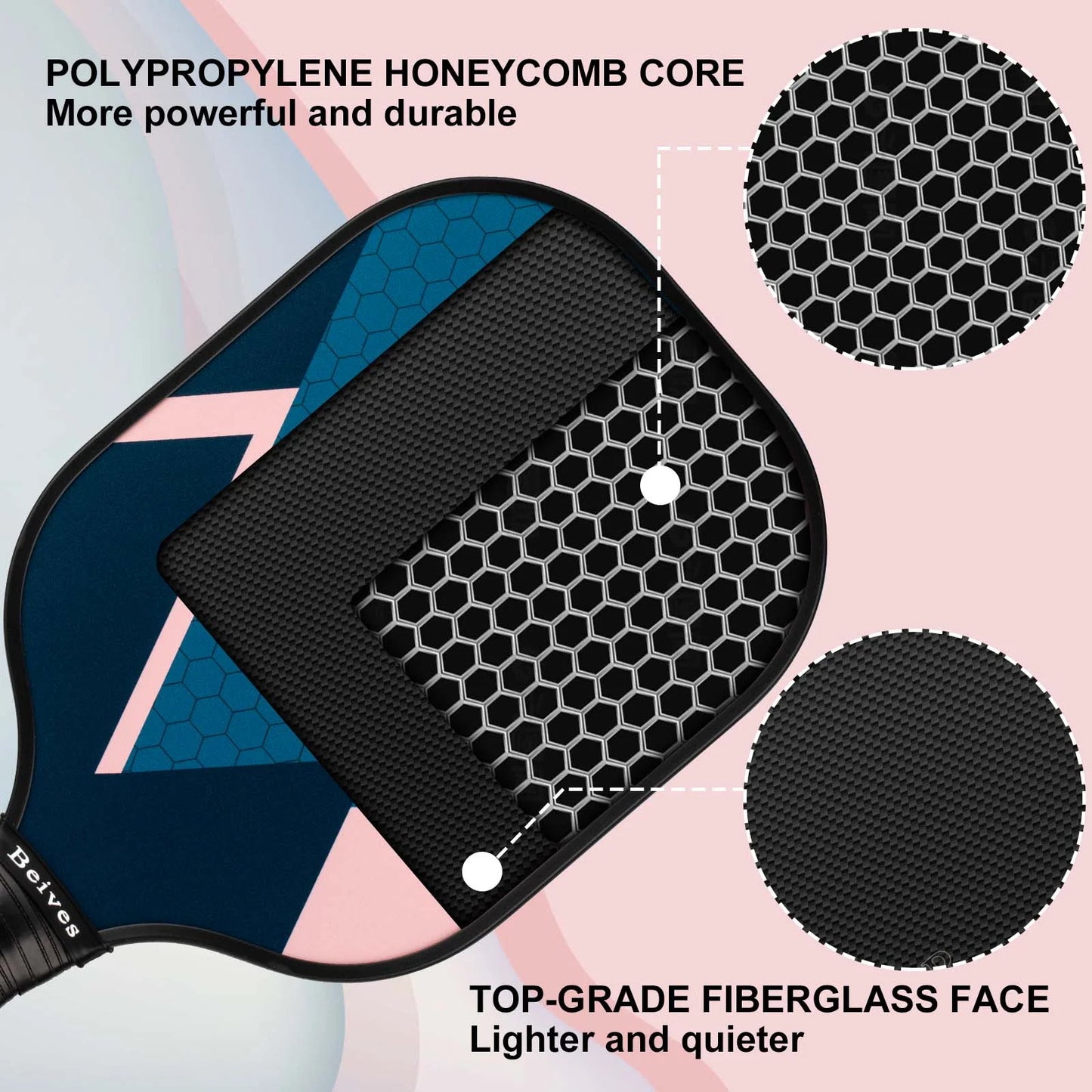 Get Ready for Fun: Pickleball Paddles Set of 4 with Lightweight Fiberglass Rackets, 4 Balls, and Stylish Carry Bag!
