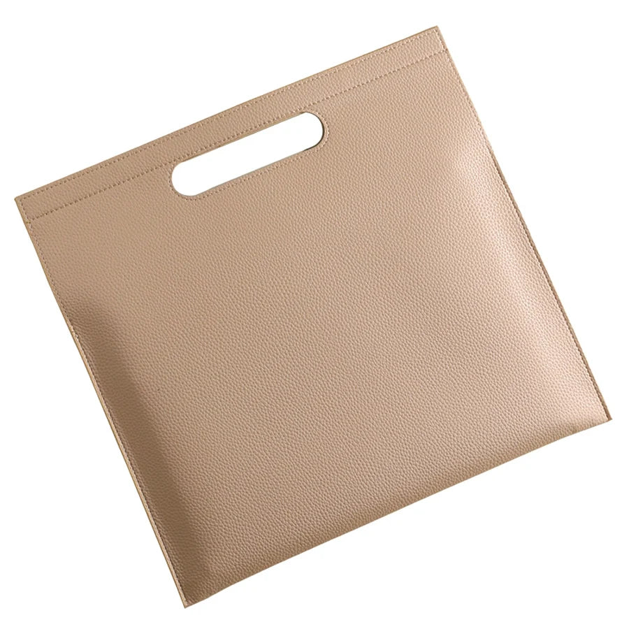 A4 Heavy Leather Document Bag, Fashion Conference Brochure, Office Organizer, Tablet Bag, Office Organizer, Folder