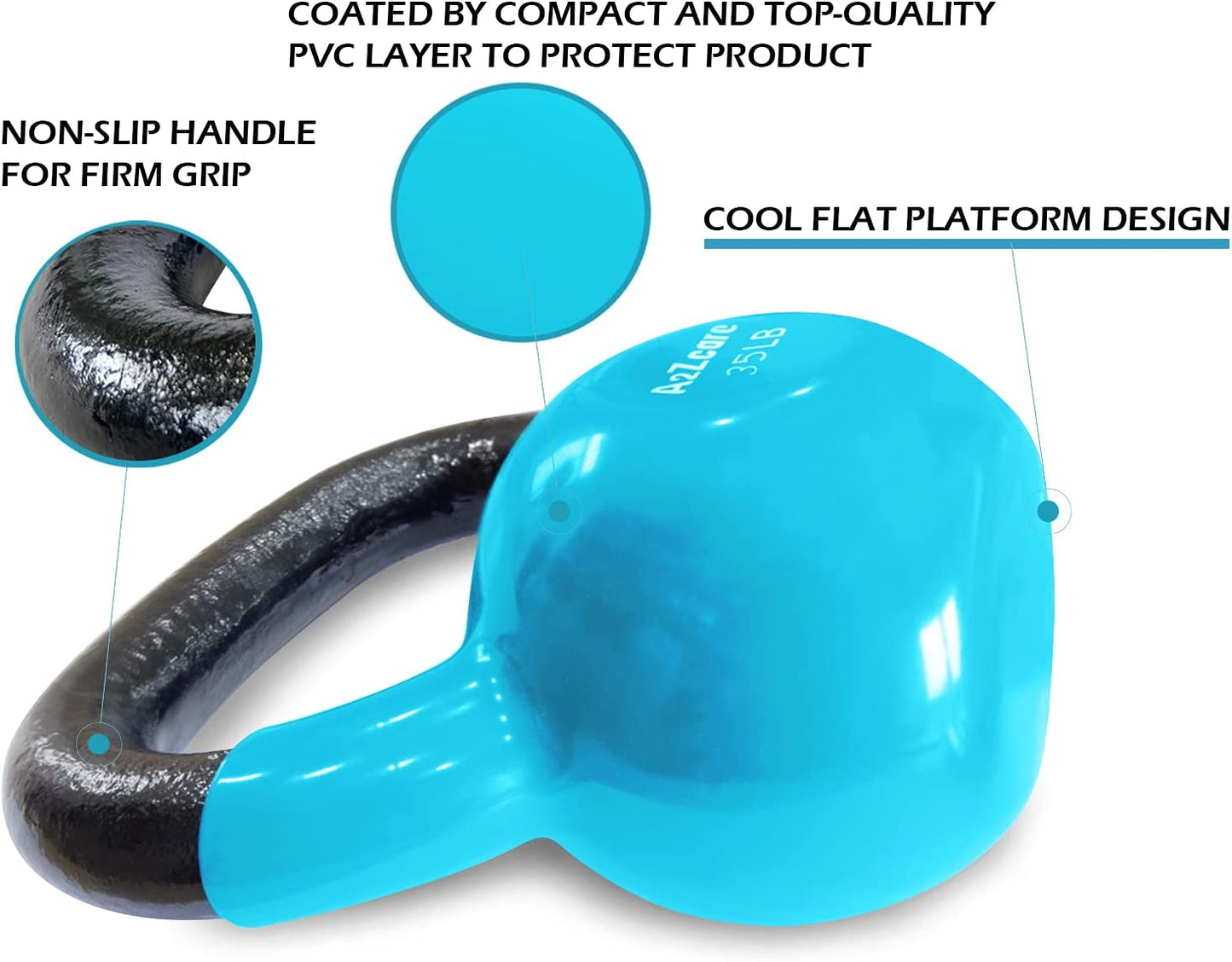 Elevate Your Workout with Our 30lbs Vinyl Coated Kettlebell - Perfect for Cross Training, Body Workouts, and Muscle Building