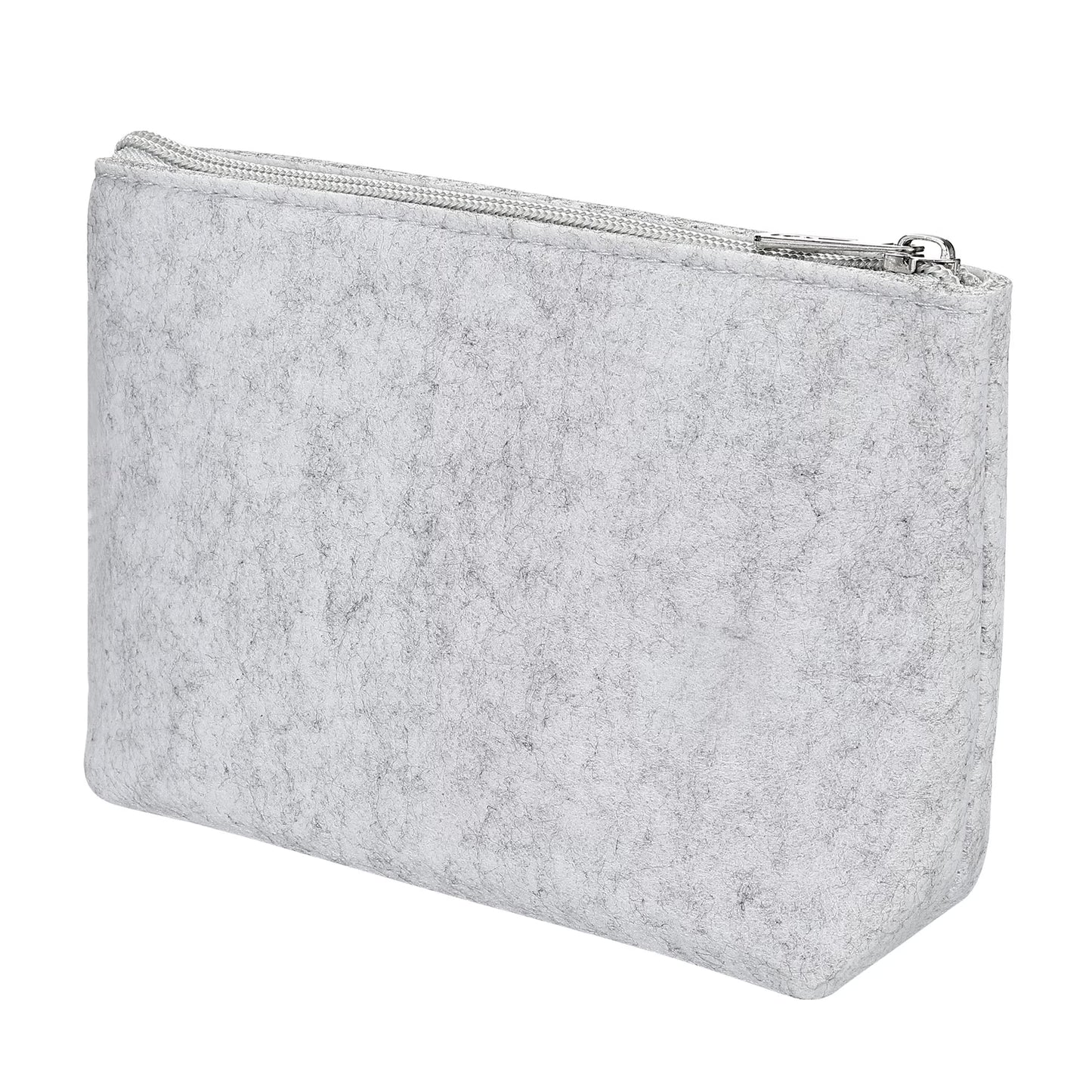 Stationery Storage Zipper Pouch Office Organizer Light Gray