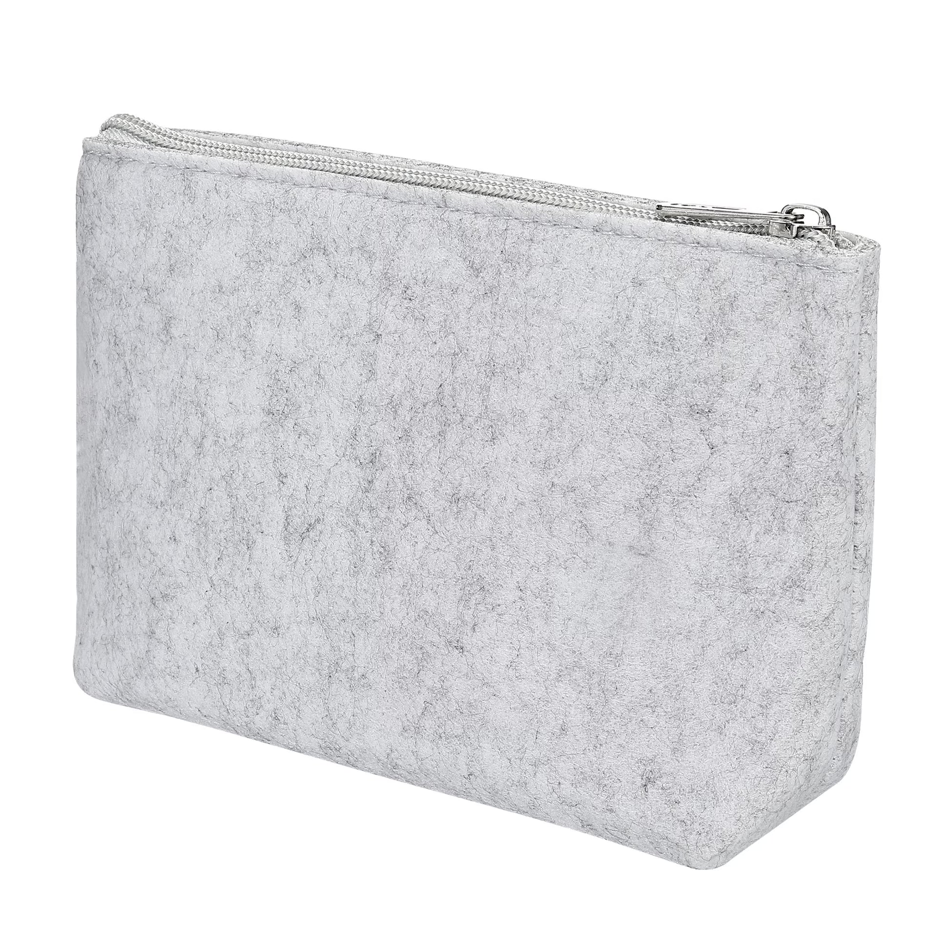 Stationery Storage Zipper Pouch Office Organizer Light Gray