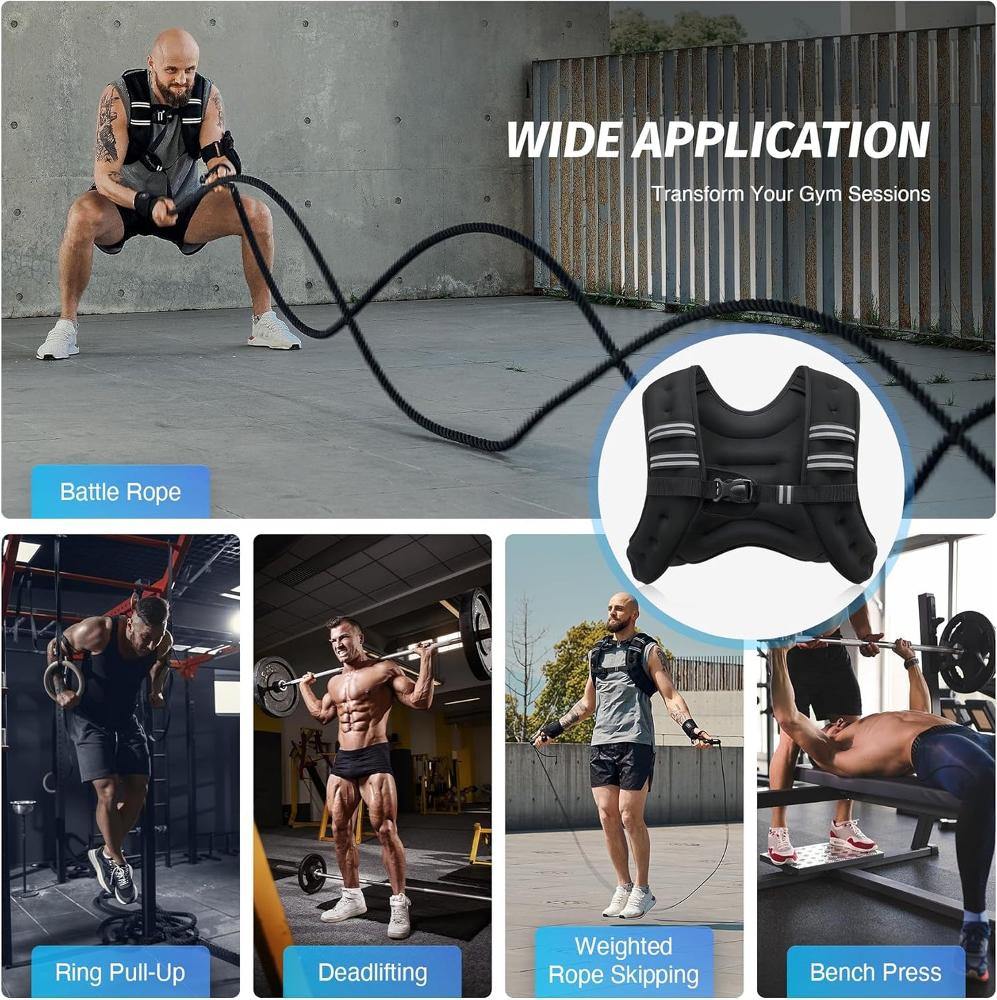 Transform Your Workouts with the Ultimate Weighted Vest - Available in 6 to 30 Pounds for Enhanced Strength Training and Weight Loss!