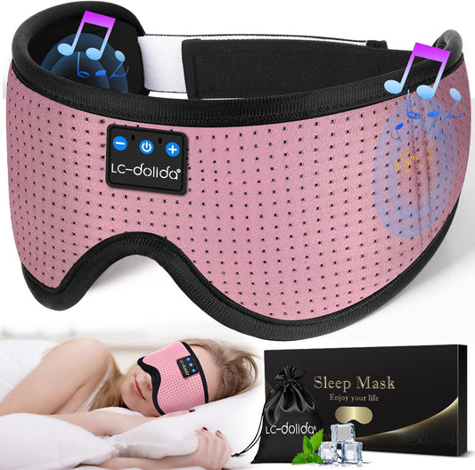 Sleep Mask with Bluetooth Headphones, Sleep Headphones Bluetooth Sleep Mask 3D Sleeping Headphones for Side Sleepers Best Gift and Travel Essential