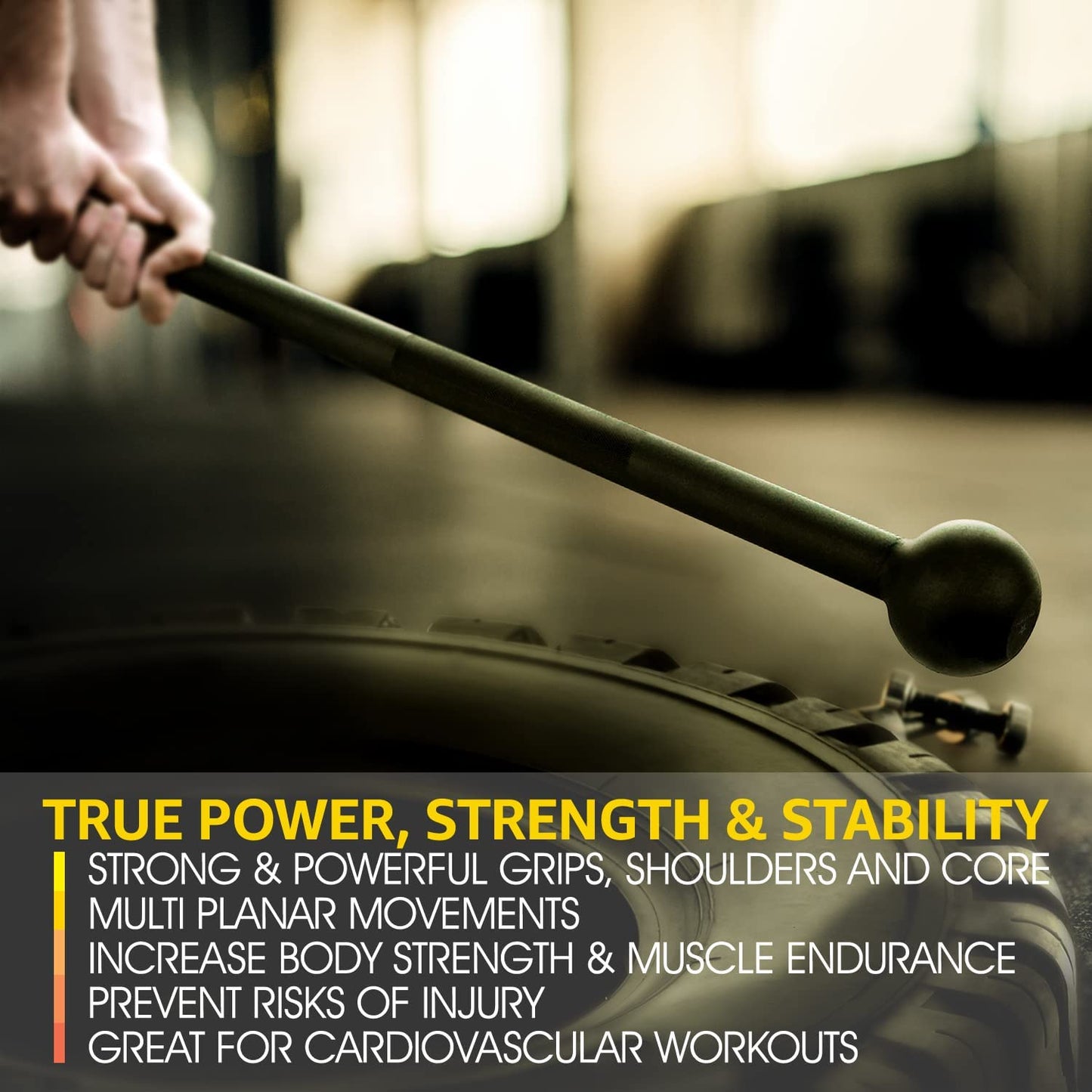Elevate Your Fitness with Our Heavy-Duty Steel Mace Bell - Strengthen Your Full Body, Build Grip and Endurance with Perfect for Home Workouts!