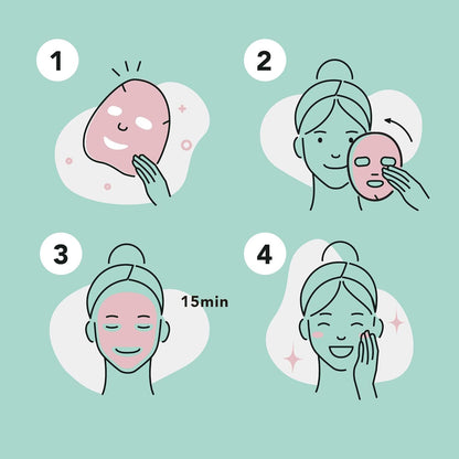 Celavi Korean Face Mask Sheet Set, Spa Masks, 12 Pack C Set