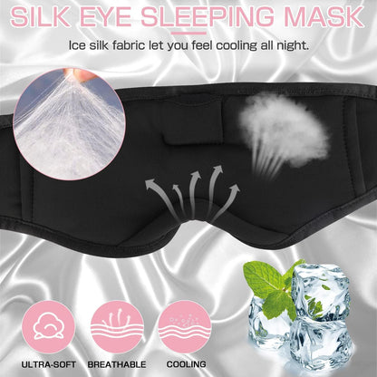 Sleep Mask with Bluetooth Headphones, Sleep Headphones Bluetooth Sleep Mask 3D Sleeping Headphones for Side Sleepers Best Gift and Travel Essential