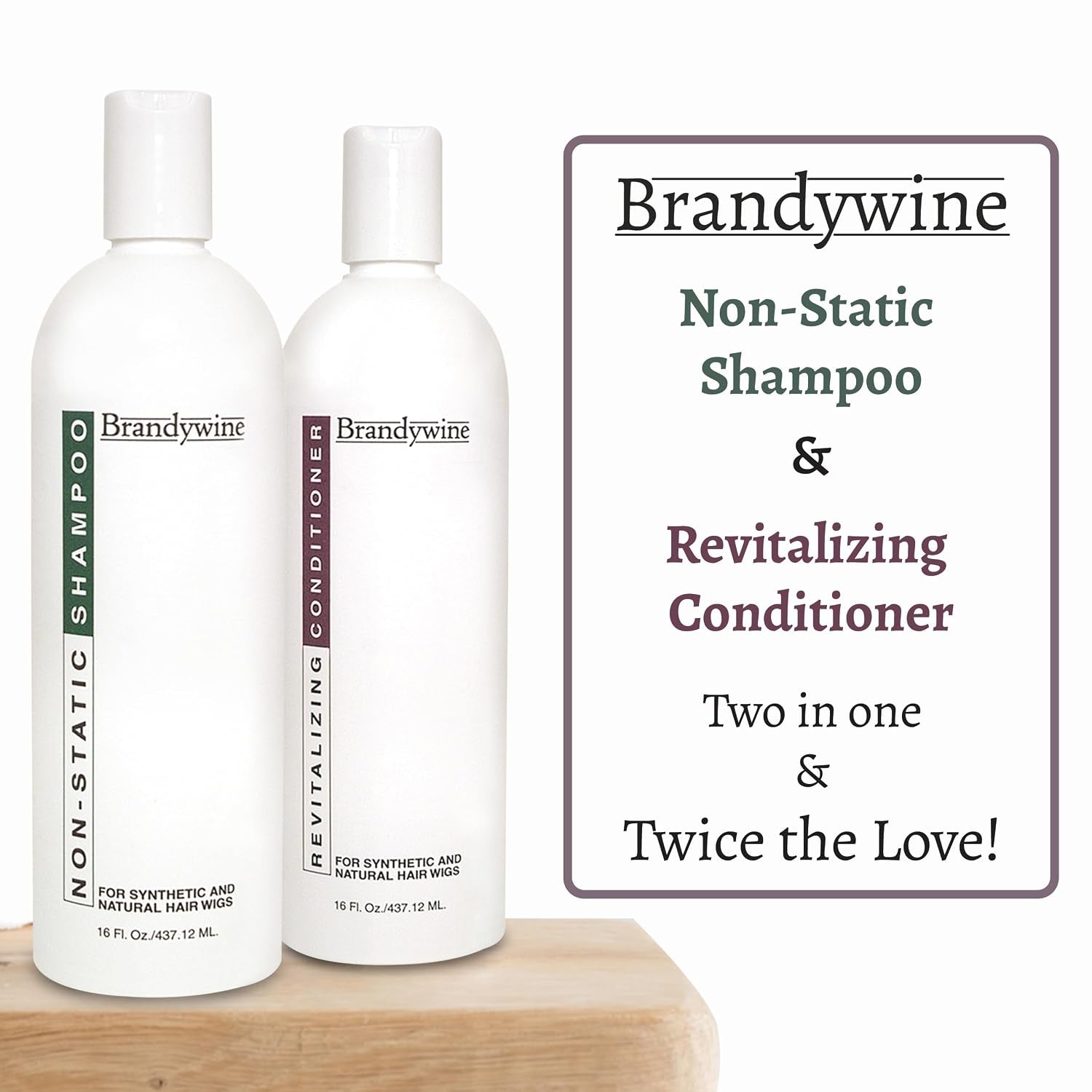 Non Static Shampoo & Revitalizing Conditioner, 16 Oz, 2 Pack Bundle