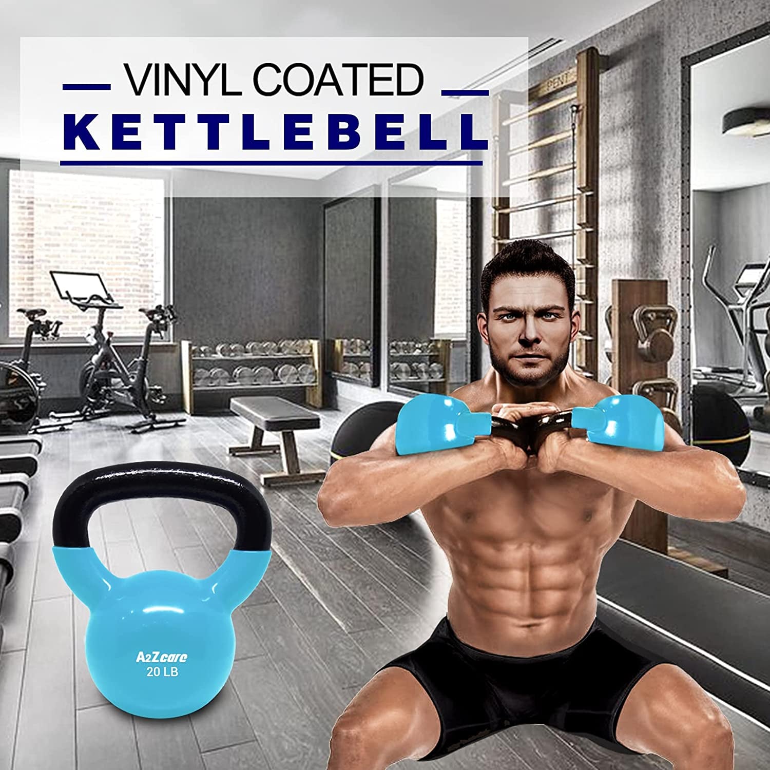 Elevate Your Workout with Our 30lbs Vinyl Coated Kettlebell - Perfect for Cross Training, Body Workouts, and Muscle Building