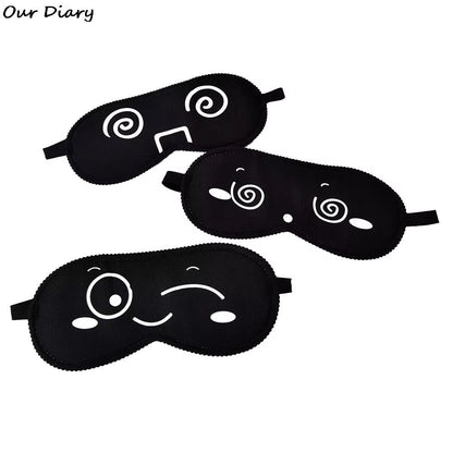 1Pc Sleeping Eye Mask Black Eye Shade Sleep Mask Black Mask Bandage on Eyes for Sleeping Emotion Sleep Mask