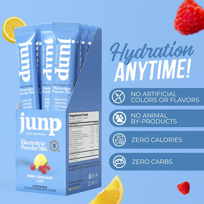 Sugar Free Electrolytes Powder Packets for Water Instant Hydration Packets with Salt & Potassium, Zero Calorie No Carbs No Sugar Electrolyte Drink Mix Sticks, Keto Friendly Berry Lemonade, 20 Ct