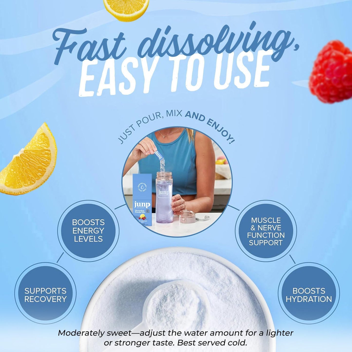 Sugar Free Electrolytes Powder Packets for Water Instant Hydration Packets with Salt & Potassium, Zero Calorie No Carbs No Sugar Electrolyte Drink Mix Sticks, Keto Friendly Berry Lemonade, 20 Ct