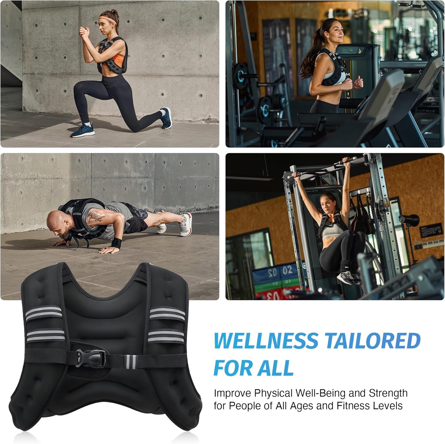 Transform Your Workouts with the Ultimate Weighted Vest - Available in 6 to 30 Pounds for Enhanced Strength Training and Weight Loss!