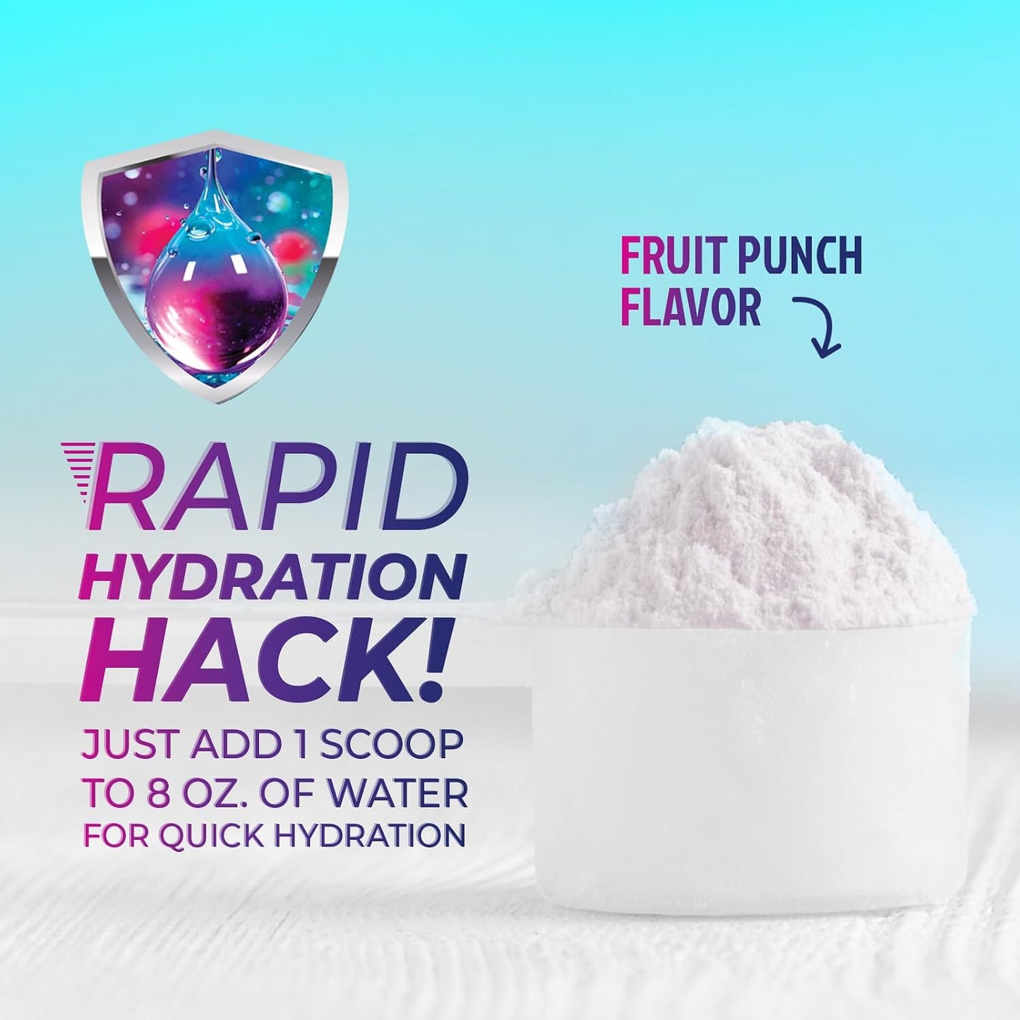 Hydration Electrolyte Powder - Advanced Hydration Formula Daily Liquid Replenisher Drink Mix - Electrolytes Multiplier with Minerals, Potassium & Real Salt - Vegan - Tasty Fruit Flavor - 60 Servings