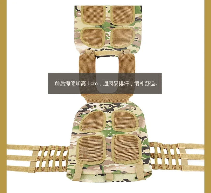 Tactical Adjustable Vest Hunting Airsoft Molle Waistcoat Hiking Assault Plate Carrier Vest Hunting Protect Outdoor Equipment