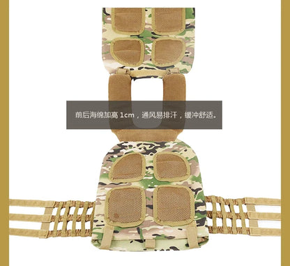 Tactical Adjustable Vest Hunting Airsoft Molle Waistcoat Hiking Assault Plate Carrier Vest Hunting Protect Outdoor Equipment