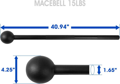 Elevate Your Fitness with Our Heavy-Duty Steel Mace Bell - Strengthen Your Full Body, Build Grip and Endurance with Perfect for Home Workouts!