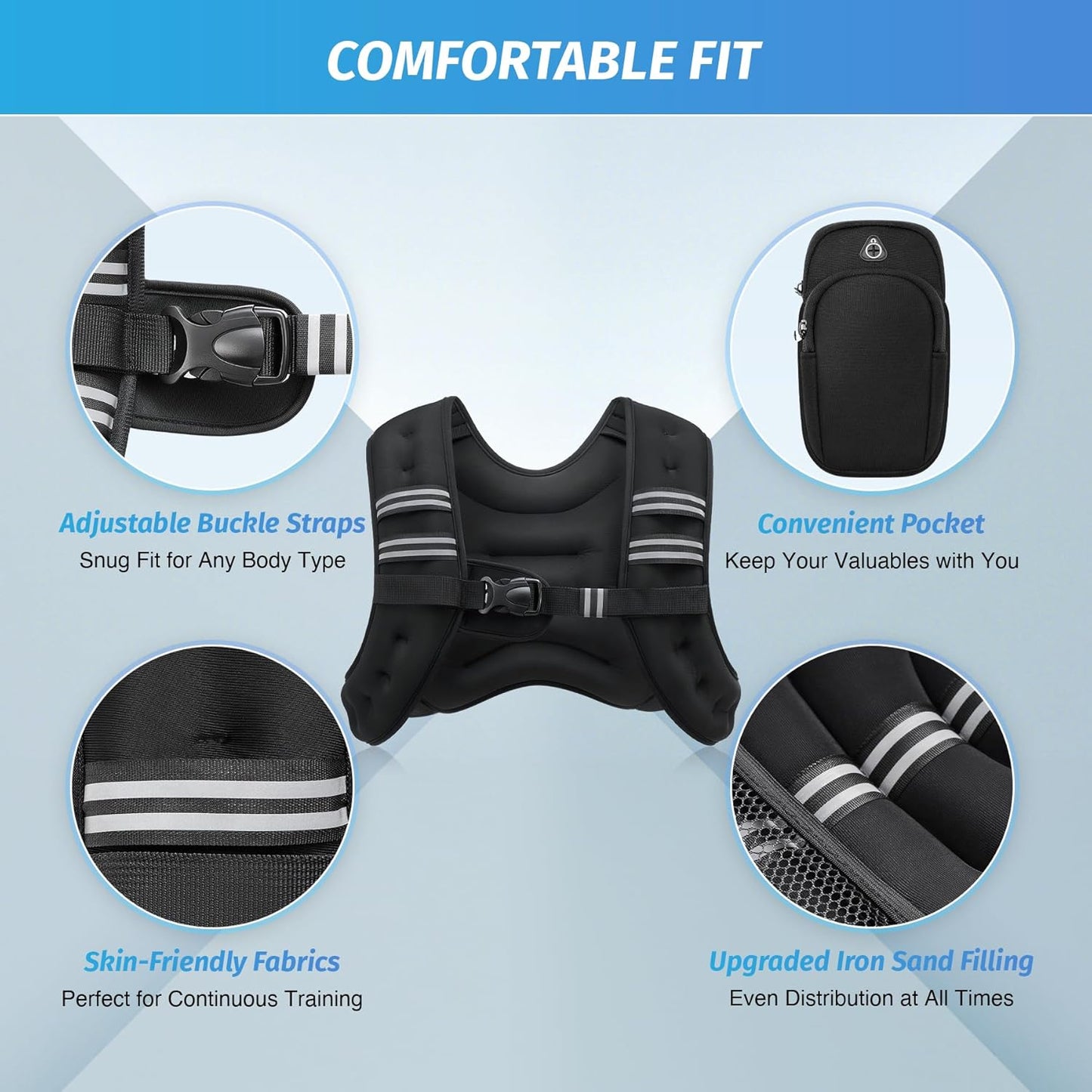 Transform Your Workouts with the Ultimate Weighted Vest - Available in 6 to 30 Pounds for Enhanced Strength Training and Weight Loss!
