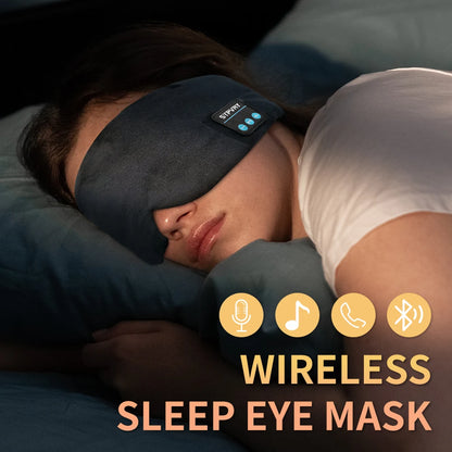 Silk Sleep Mask with Headphones Premium Silk Sleep Mask with Wireless Headphones Comfortable Sleeping Headphones Mask