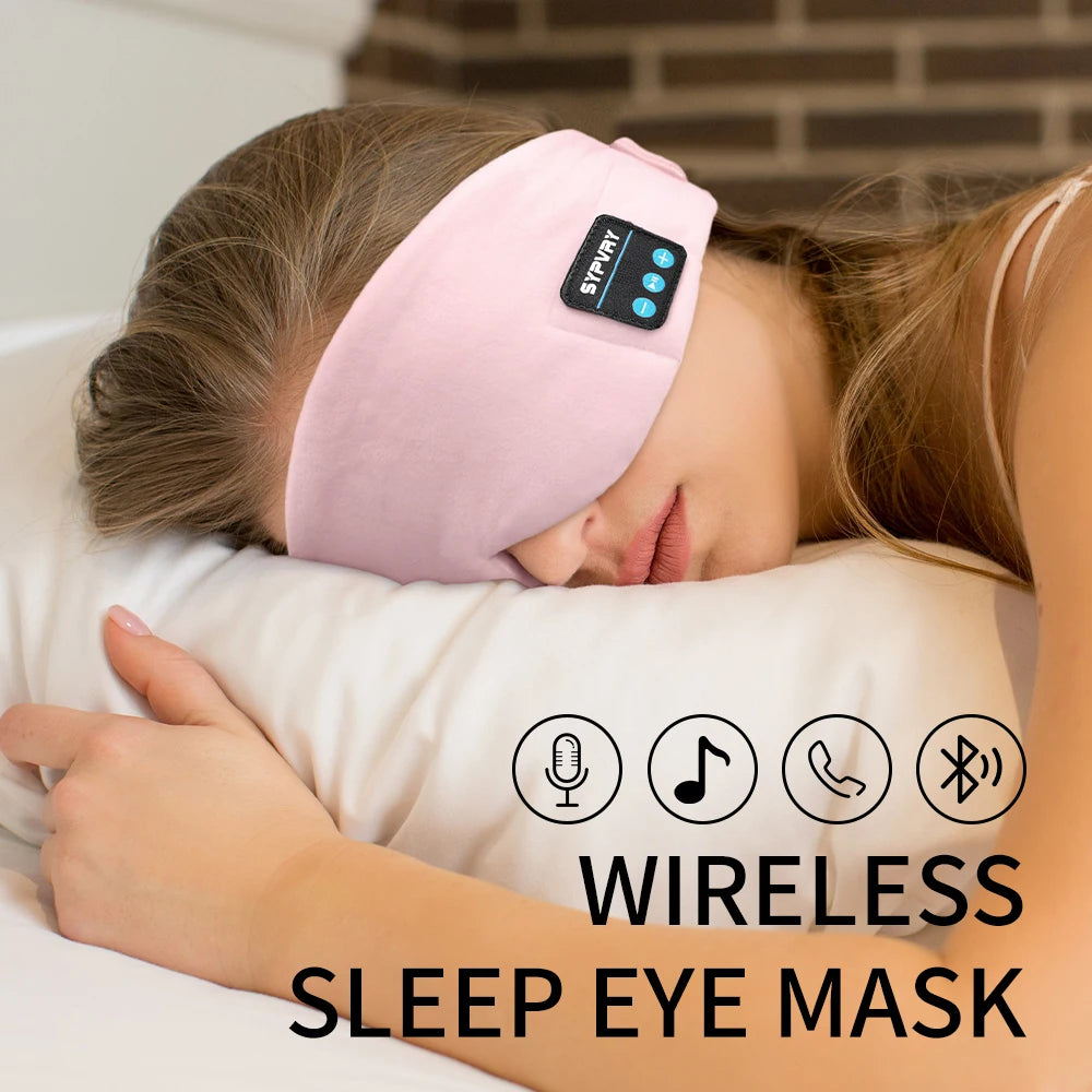 Silk Sleep Mask with Headphones Premium Silk Sleep Mask with Wireless Headphones Comfortable Sleeping Headphones Mask