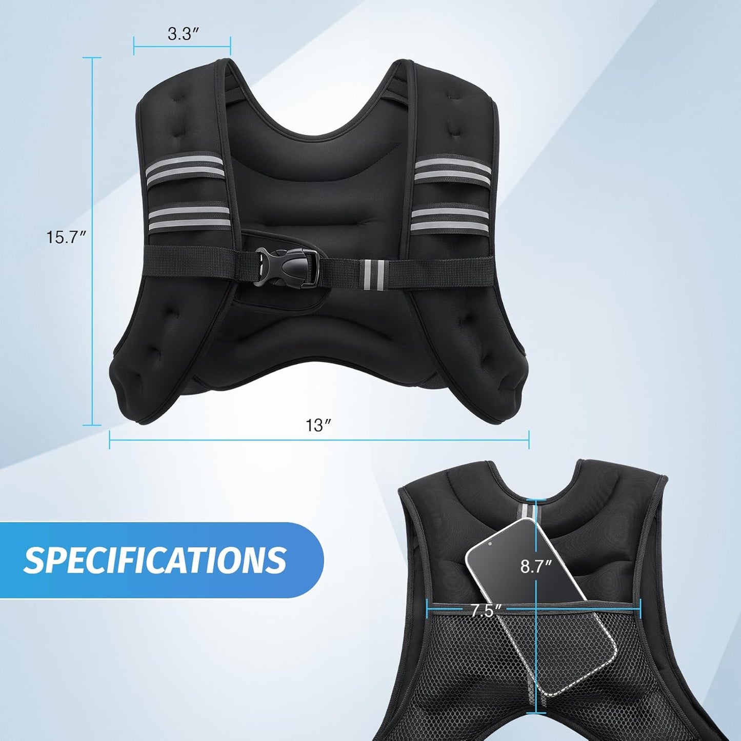 Transform Your Workouts with the Ultimate Weighted Vest - Available in 6 to 30 Pounds for Enhanced Strength Training and Weight Loss!