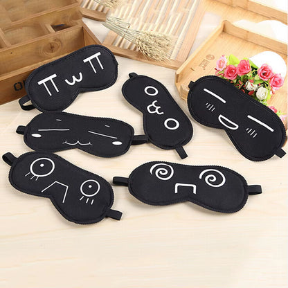 1Pc Sleeping Eye Mask Black Eye Shade Sleep Mask Black Mask Bandage on Eyes for Sleeping Emotion Sleep Mask