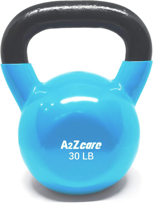 Elevate Your Workout with Our 30lbs Vinyl Coated Kettlebell - Perfect for Cross Training, Body Workouts, and Muscle Building