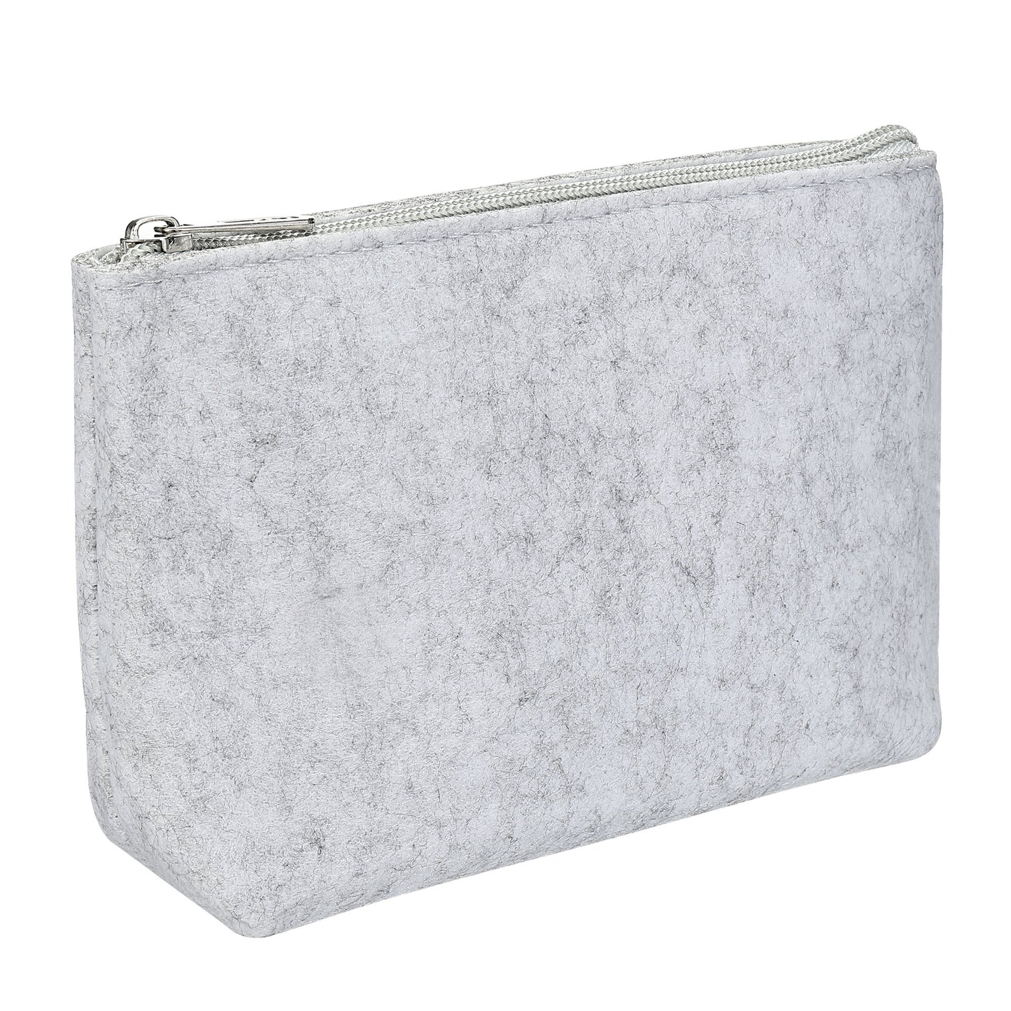 Stationery Storage Zipper Pouch Office Organizer Light Gray
