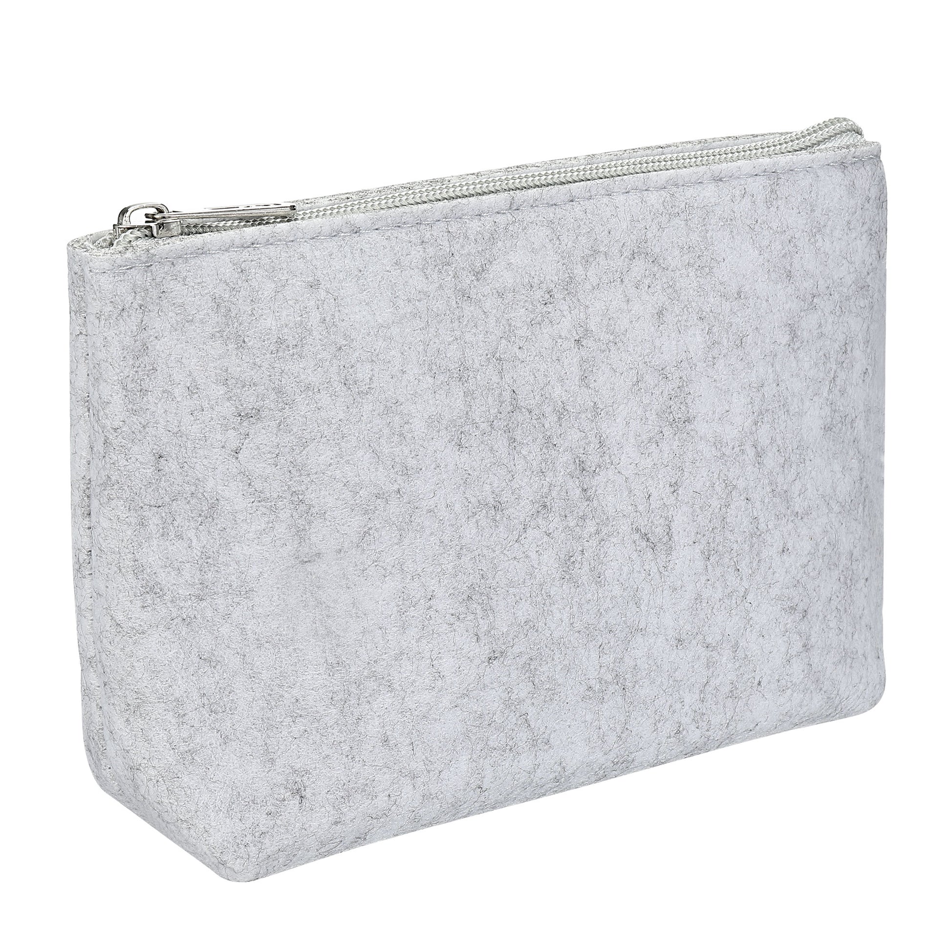 Stationery Storage Zipper Pouch Office Organizer Light Gray