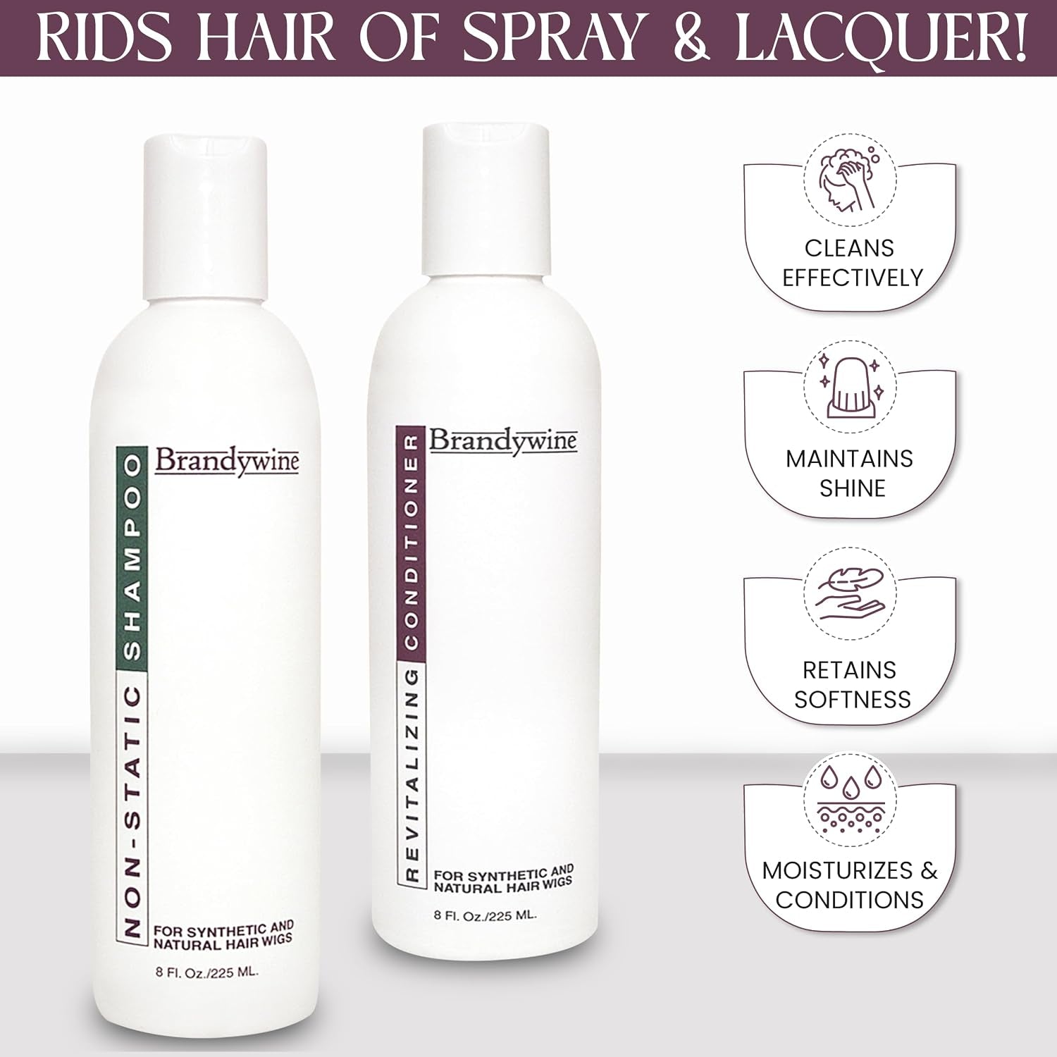 Anti Static Shampoo & Conditioner 8 Ounce, Value Pack Bundle 2 Items