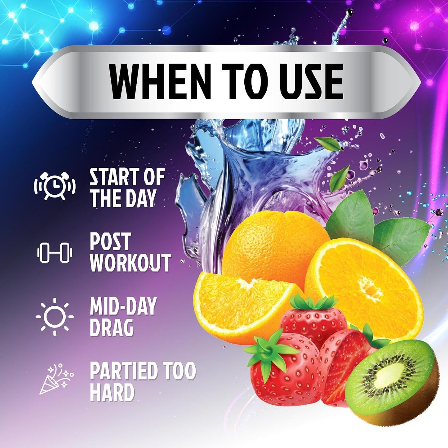 Hydration Electrolyte Powder - Advanced Hydration Formula Daily Liquid Replenisher Drink Mix - Electrolytes Multiplier with Minerals, Potassium & Real Salt - Vegan - Tasty Fruit Flavor - 60 Servings