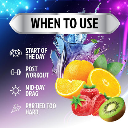 Hydration Electrolyte Powder - Advanced Hydration Formula Daily Liquid Replenisher Drink Mix - Electrolytes Multiplier with Minerals, Potassium & Real Salt - Vegan - Tasty Fruit Flavor - 60 Servings