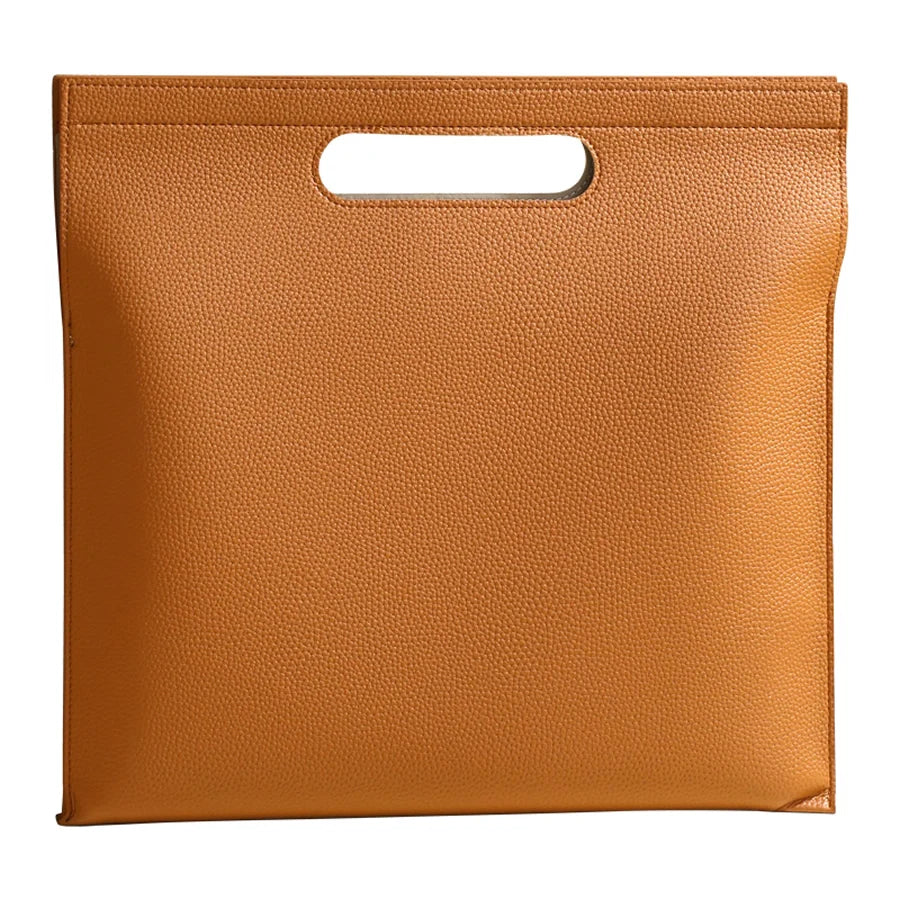 A4 Heavy Leather Document Bag, Fashion Conference Brochure, Office Organizer, Tablet Bag, Office Organizer, Folder