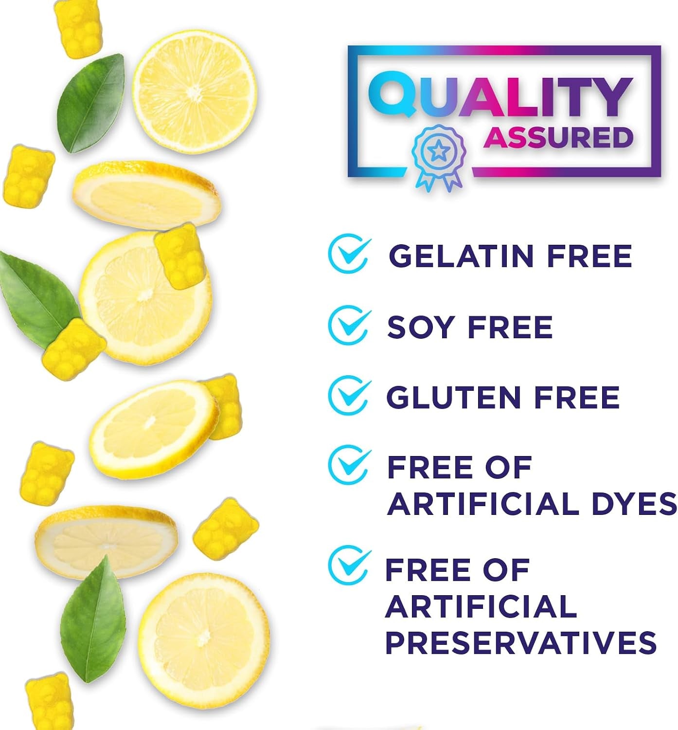 Hydration Electrolyte Gummies - Daily Liquid Replenisher Gummy - Electrolyte Multiplier with Minerals, Potassium & Real Salt - Vegan, Non-Gmo - Tasty Lemon Flavor Hydration Electrolytes - 120 Gummies