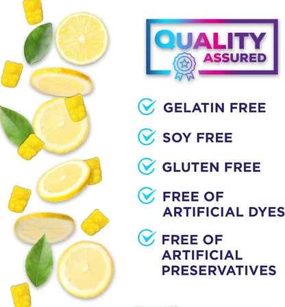 Hydration Electrolyte Gummies - Daily Liquid Replenisher Gummy - Electrolyte Multiplier with Minerals, Potassium & Real Salt - Vegan, Non-Gmo - Tasty Lemon Flavor Hydration Electrolytes - 120 Gummies