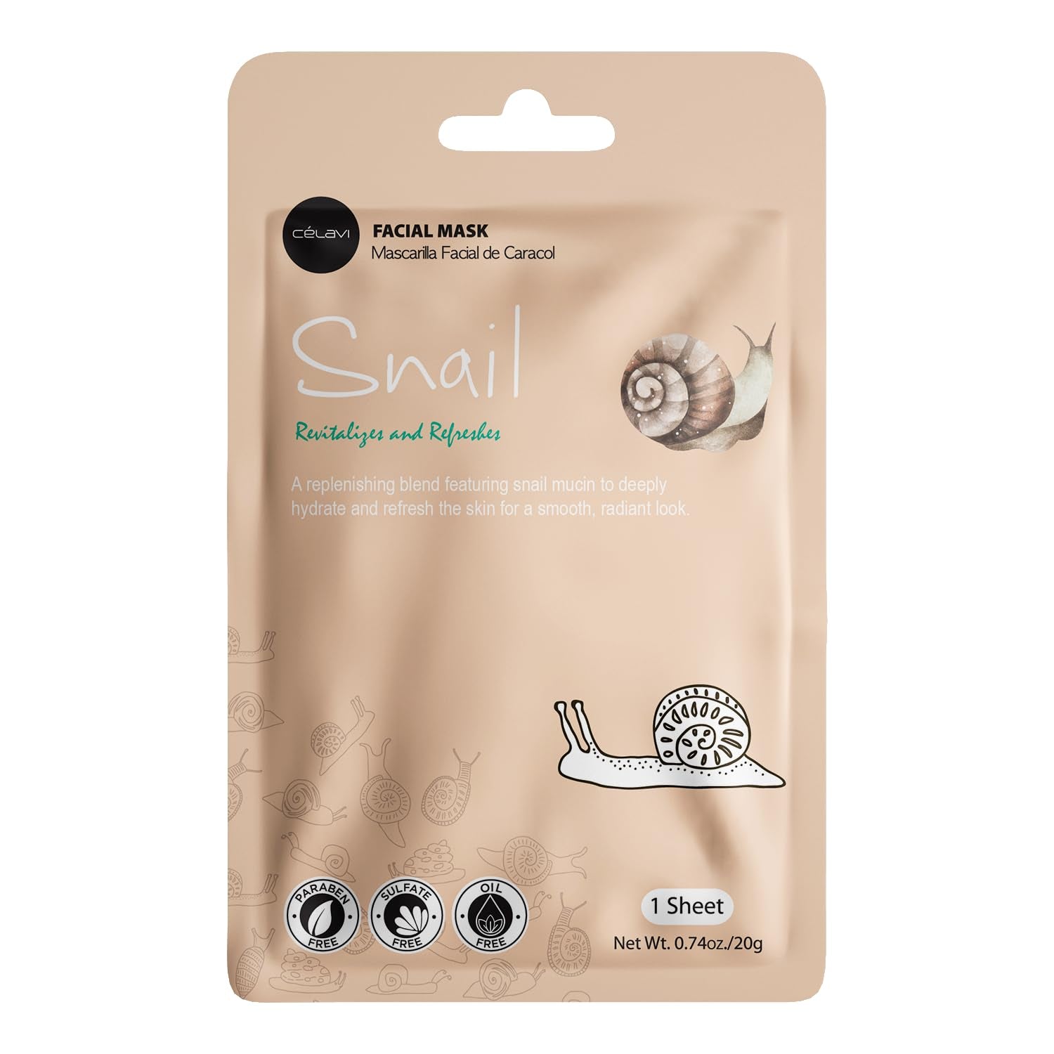 Celavi Korean Face Mask Sheet Set, Spa Masks, 12 Pack C Set