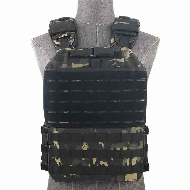 Tactical Adjustable Vest Hunting Airsoft Molle Waistcoat Hiking Assault Plate Carrier Vest Hunting Protect Outdoor Equipment