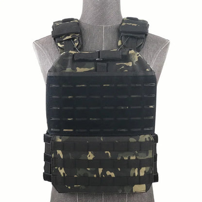 Tactical Adjustable Vest Hunting Airsoft Molle Waistcoat Hiking Assault Plate Carrier Vest Hunting Protect Outdoor Equipment