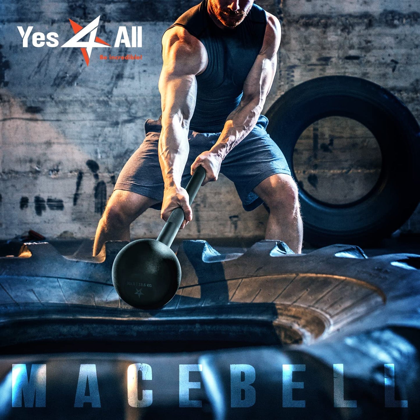 Elevate Your Fitness with Our Heavy-Duty Steel Mace Bell - Strengthen Your Full Body, Build Grip and Endurance with Perfect for Home Workouts!