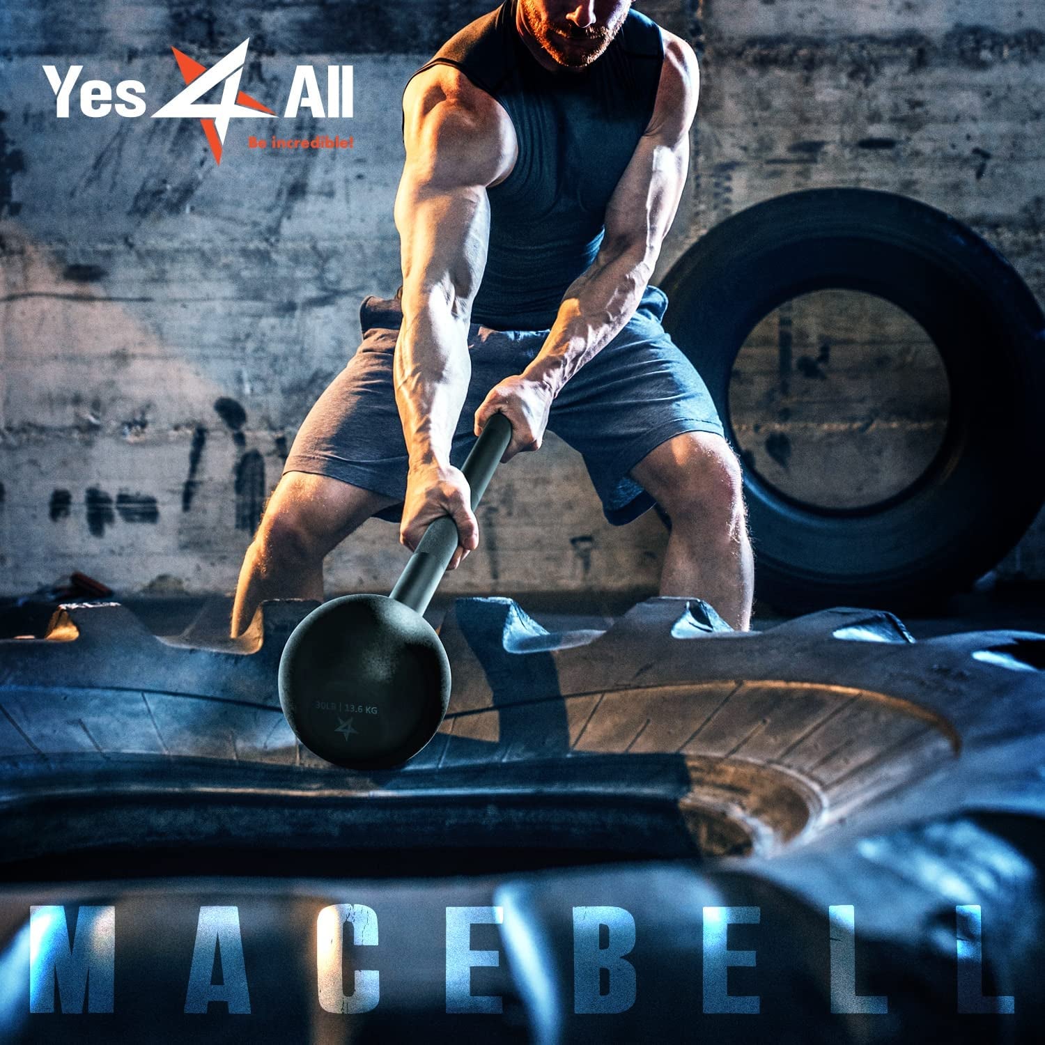 Elevate Your Fitness with Our Heavy-Duty Steel Mace Bell - Strengthen Your Full Body, Build Grip and Endurance with Perfect for Home Workouts!