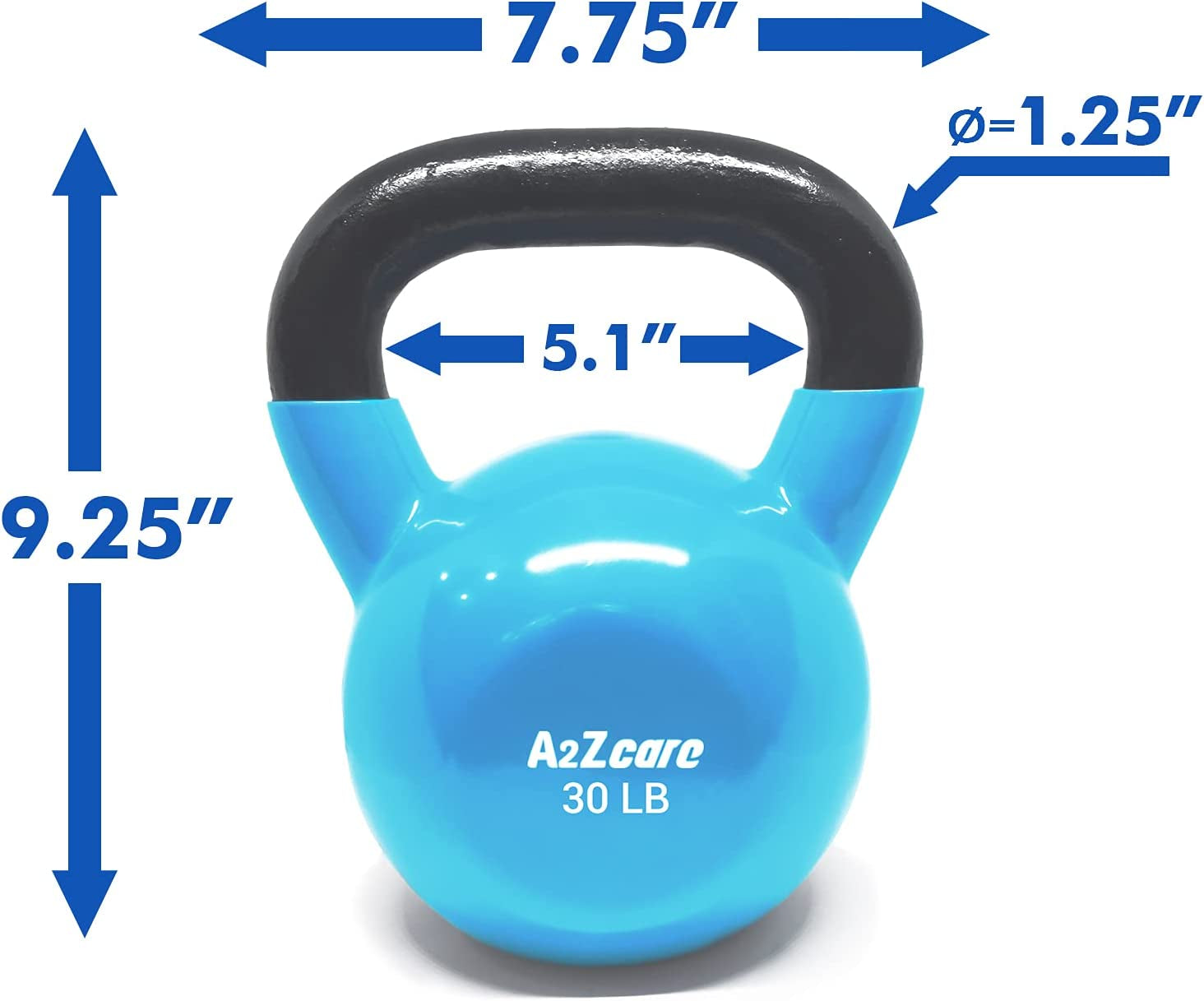 Elevate Your Workout with Our 30lbs Vinyl Coated Kettlebell - Perfect for Cross Training, Body Workouts, and Muscle Building
