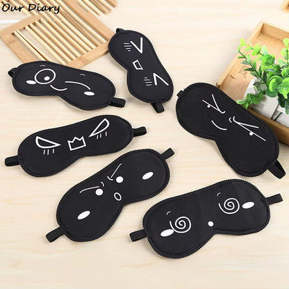 1Pc Sleeping Eye Mask Black Eye Shade Sleep Mask Black Mask Bandage on Eyes for Sleeping Emotion Sleep Mask