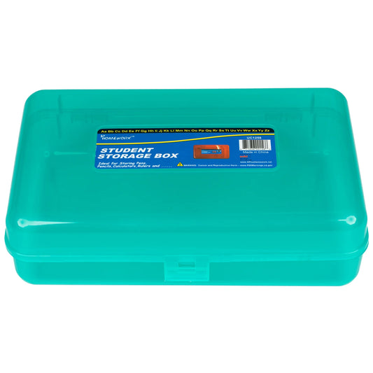 Transparent Colored Pencil Box Storage Office Organizer