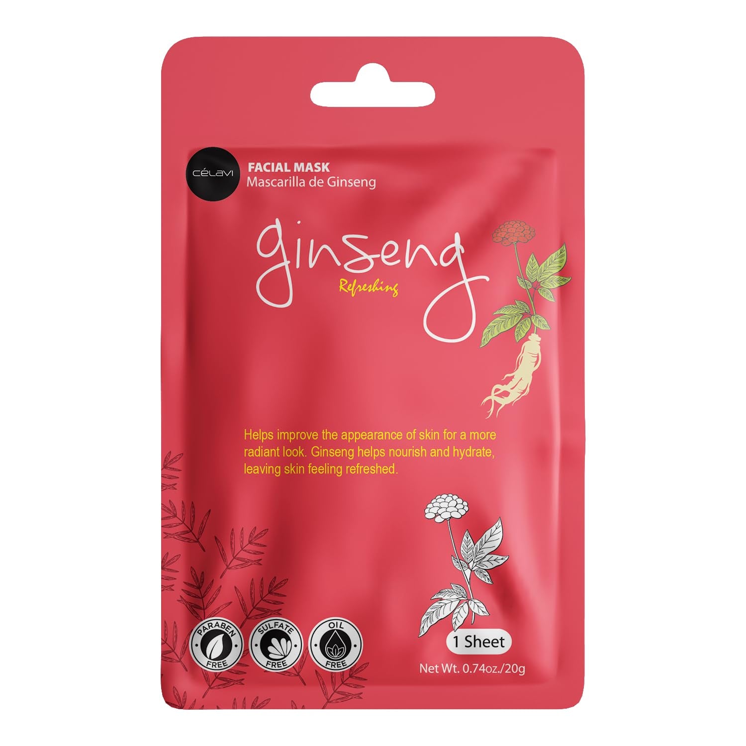 Celavi Essence Facial Face Mask K-Beauty Skincare Korea Skin Care Moisturizing (2 of Each) D Set | Twelve Essence Masks, Two Each of Six Formulas. Ginseng, Seaweed, Rose Water, Coconut and More.