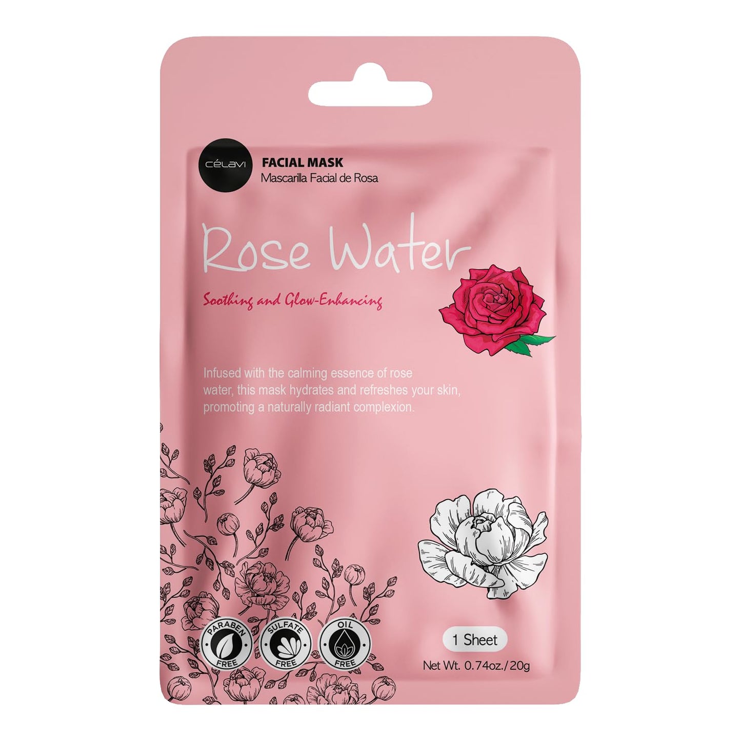 Celavi Essence Facial Face Mask K-Beauty Skincare Korea Skin Care Moisturizing (2 of Each) D Set | Twelve Essence Masks, Two Each of Six Formulas. Ginseng, Seaweed, Rose Water, Coconut and More.